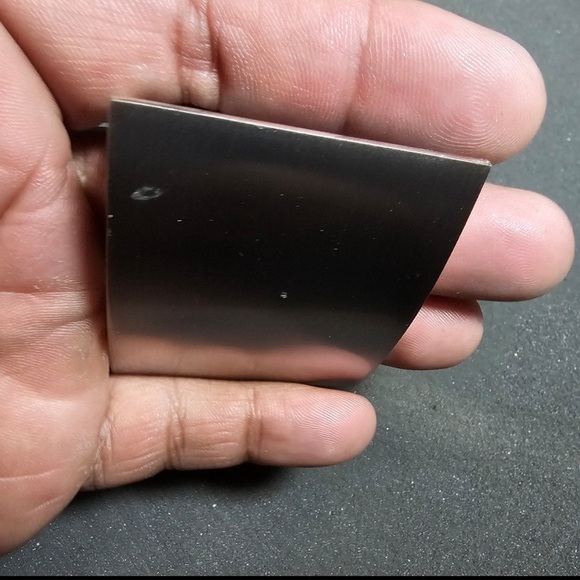 Brushed Silver Tone Rectangular Belt Buckle Unisex Minimalist Fits 1.5" Belts - Picture 5 of 9